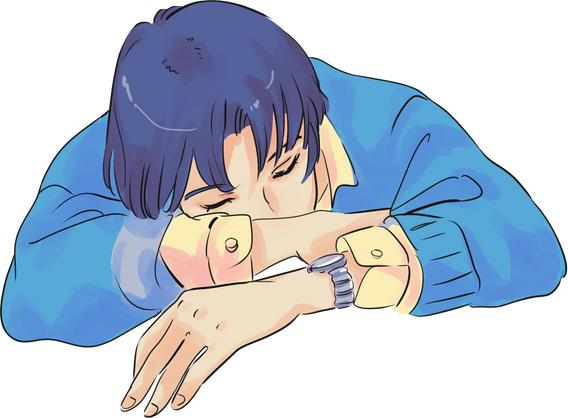 90s Anime Guy Sleeping